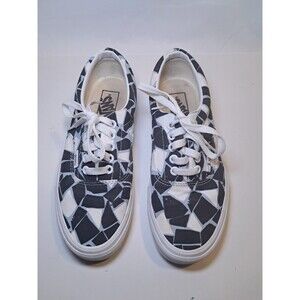 Vans Womens Size 8 Mens 6.5 Black White Lace Up Canvas Sneakers